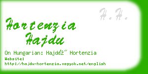 hortenzia hajdu business card